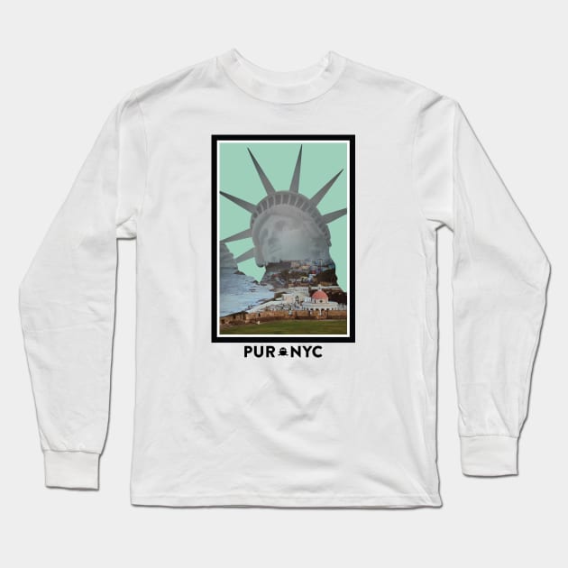 Puerto Rico to New York City Long Sleeve T-Shirt by Kings83